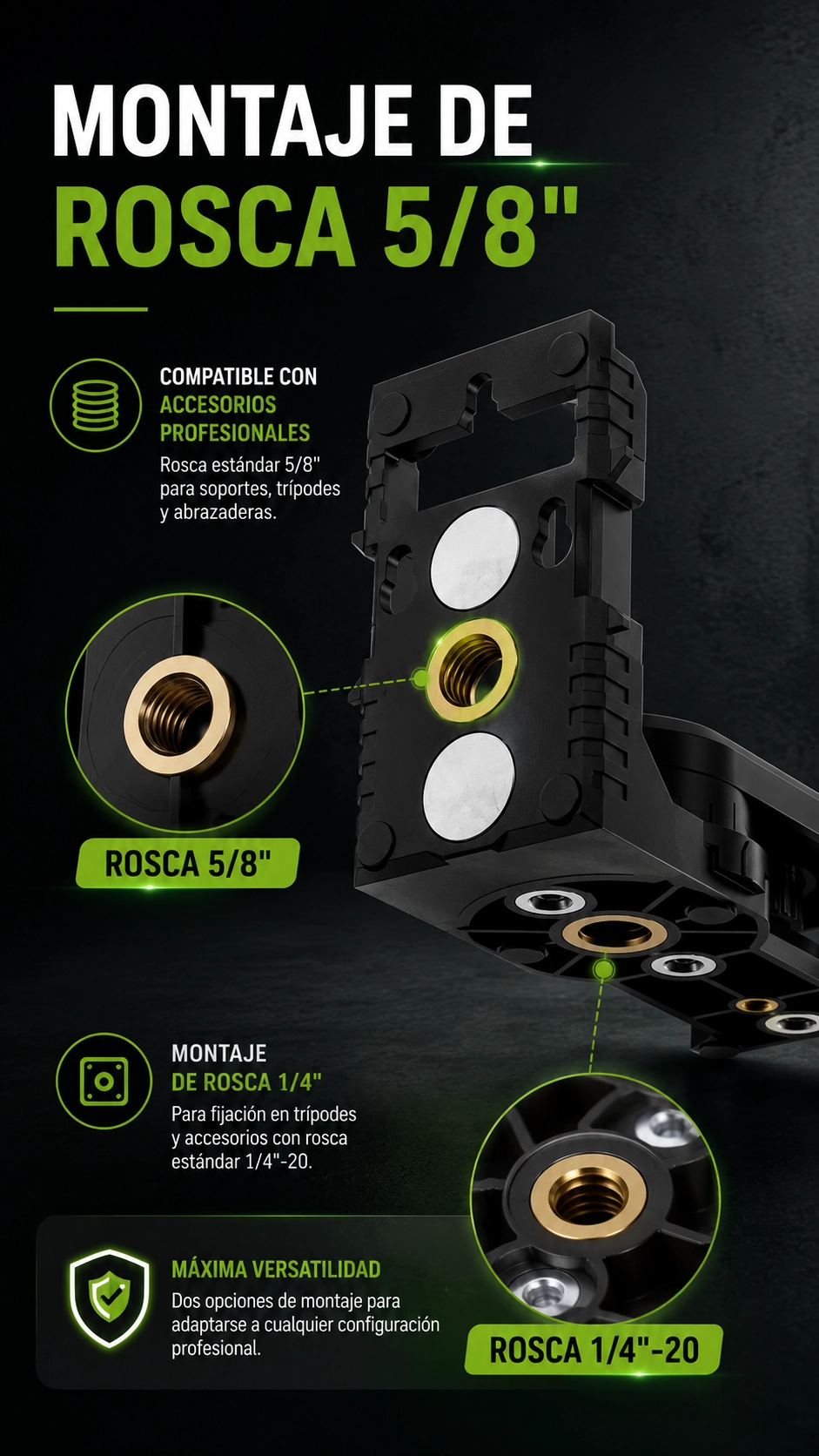 Detalle del nivel laser Huepar